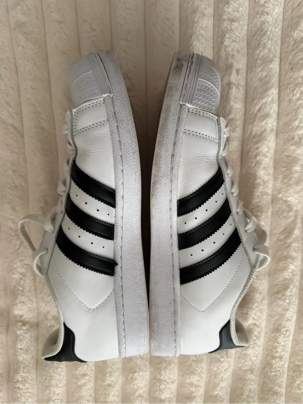 adidas White and Black Women’s Classic Shell-Toe Sneakers